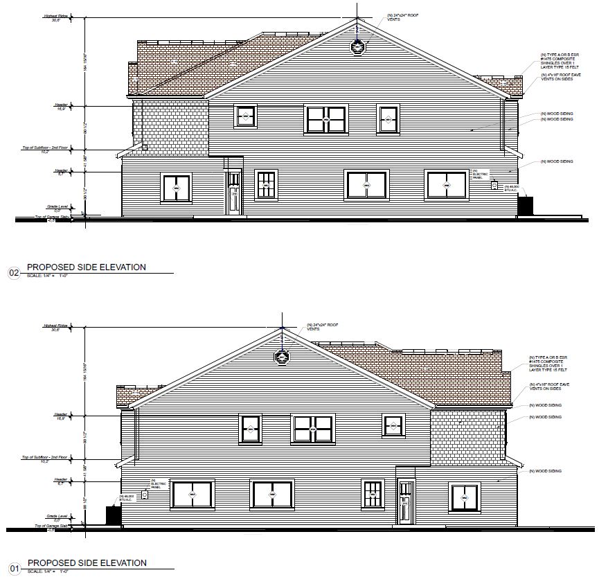 San Dimas Side elevations