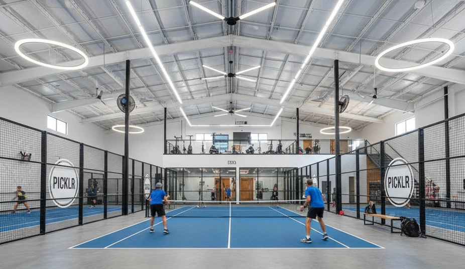 MEP Engineering for The Picklr – Indoor Pickleball Facility in Fountain Valley and designed by InnoDez