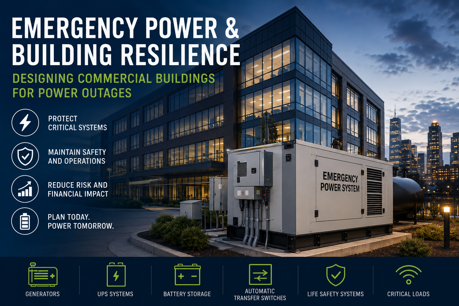 Emergency Power & Building Resilience: Designing Commercial Buildings for Power Outages