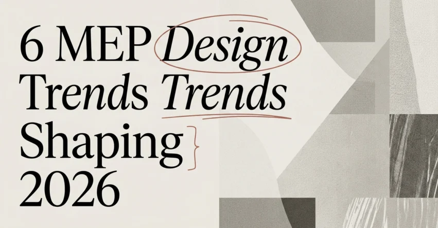 Top 6 MEP Design Trends Shaping Construction in 2026